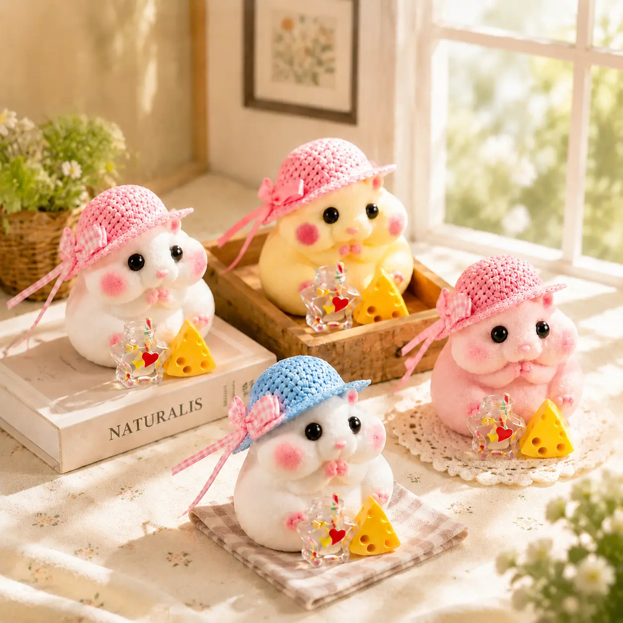 LETSSQUISHY Handmade Taba Squishy Hamster Toy, Cute Squishy Hamster Fidget Toy, Realistic Hamster Toy, Soft Silicone Mochi Furry Toy, Stress Relief Gift for Adults & Kids, Sensory Anxiety Plushie (White)