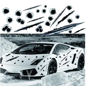 Car Bullet Holes Stickers - Funny Prank Decals - Waterproof Vinyl for Realistic Bullet Scrapes & Scratches vehicle decoration car decal sticker