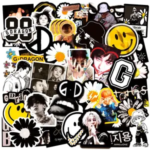 Kpop Idol Gd Stickers Set, Style Daisy Graffiti Decals for Water Bottles Luggage Notebooks Journaling, Trendy Decorative Accessories