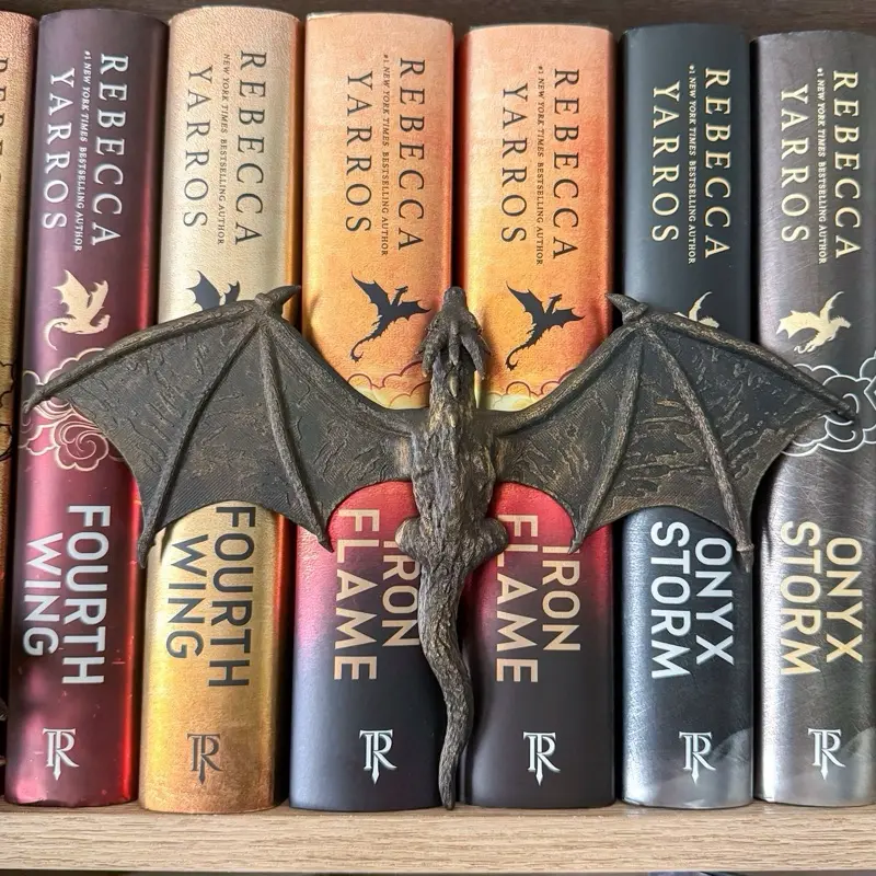 Dragon Spine Hugger Decorative Bookshelf Insert with Realistic Dragon Design for Fantasy Book Lovers