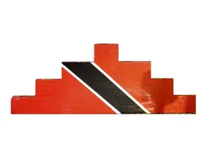 Trinidad Flag Hand-Painted Kwanzaa Kinara