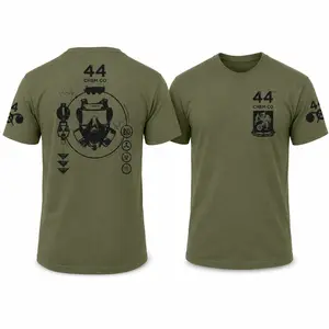 44th Chem Co T-Shirt, Military Green Chemical Corps Graphic Tee, Double Sided Army Style Shirt for Casual Wear - Menswear & Underwear - Men's Tops - T-shirts - Men's Short-sleeve T-shirts