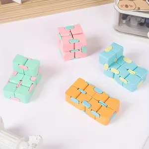 4/8/16pcs Macaron Color Series Multi-Color Infinite Cube Toy, Educational And Fun, Infinite Loop Game, Small And Portable, Spatial Geometric Flip Toy, Classroom Rewards, Gifts, Party Favors, Birthday Gifts
