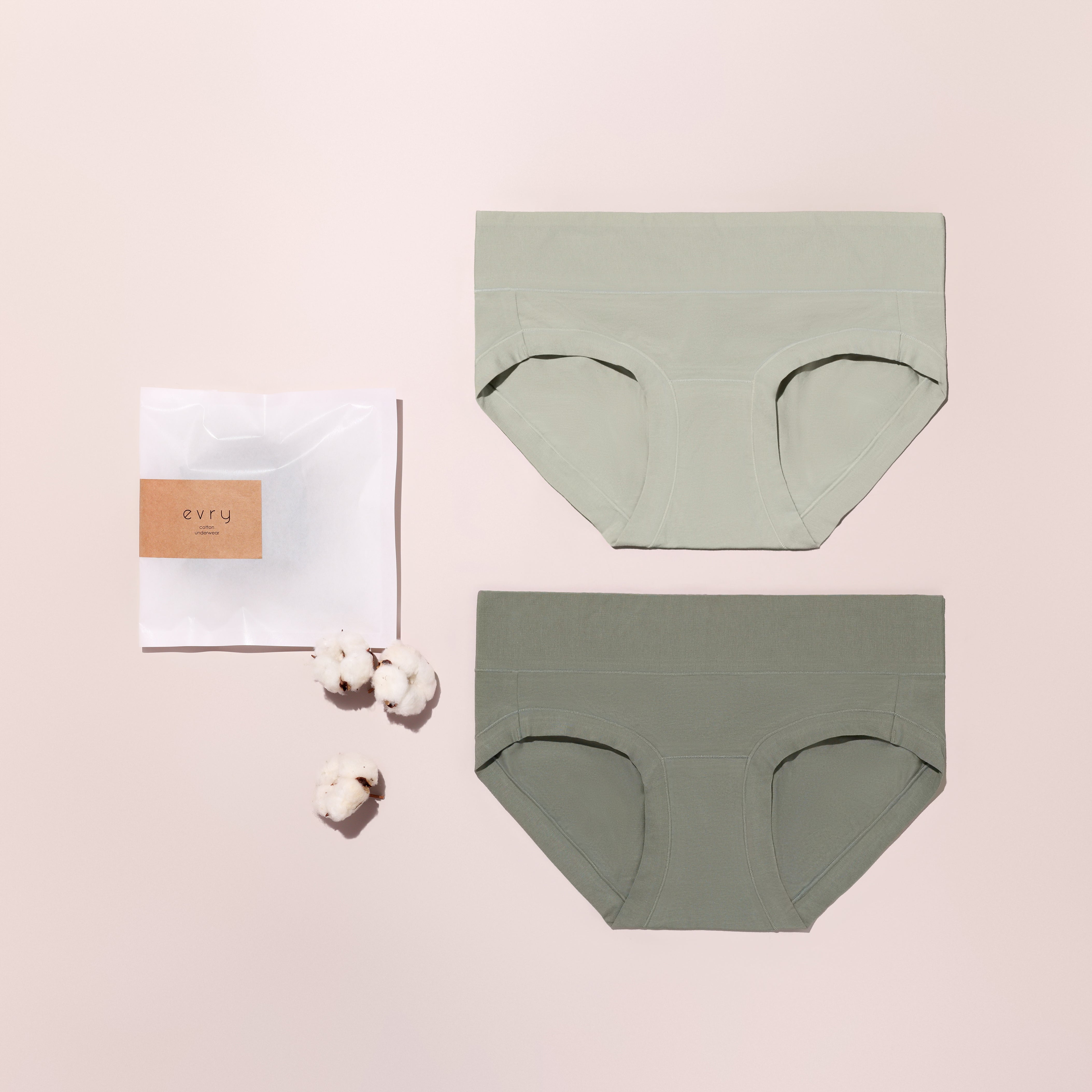 LIGHT Evry Soft Cotton Underwear 2-Pack for Women – Breathable No Digging Panties, Comfortable Stretch Everyday Fit