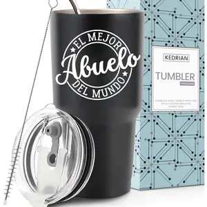 KEDRIAN Abuelo Tumbler 30oz, Best Grandpa Gifts in Spanish From Grandchildren, Regalos Para Abuelos Dia De Los Padres, Ideal Present Picks for His Birthday, Father's Day, Christmas, Gift Ready