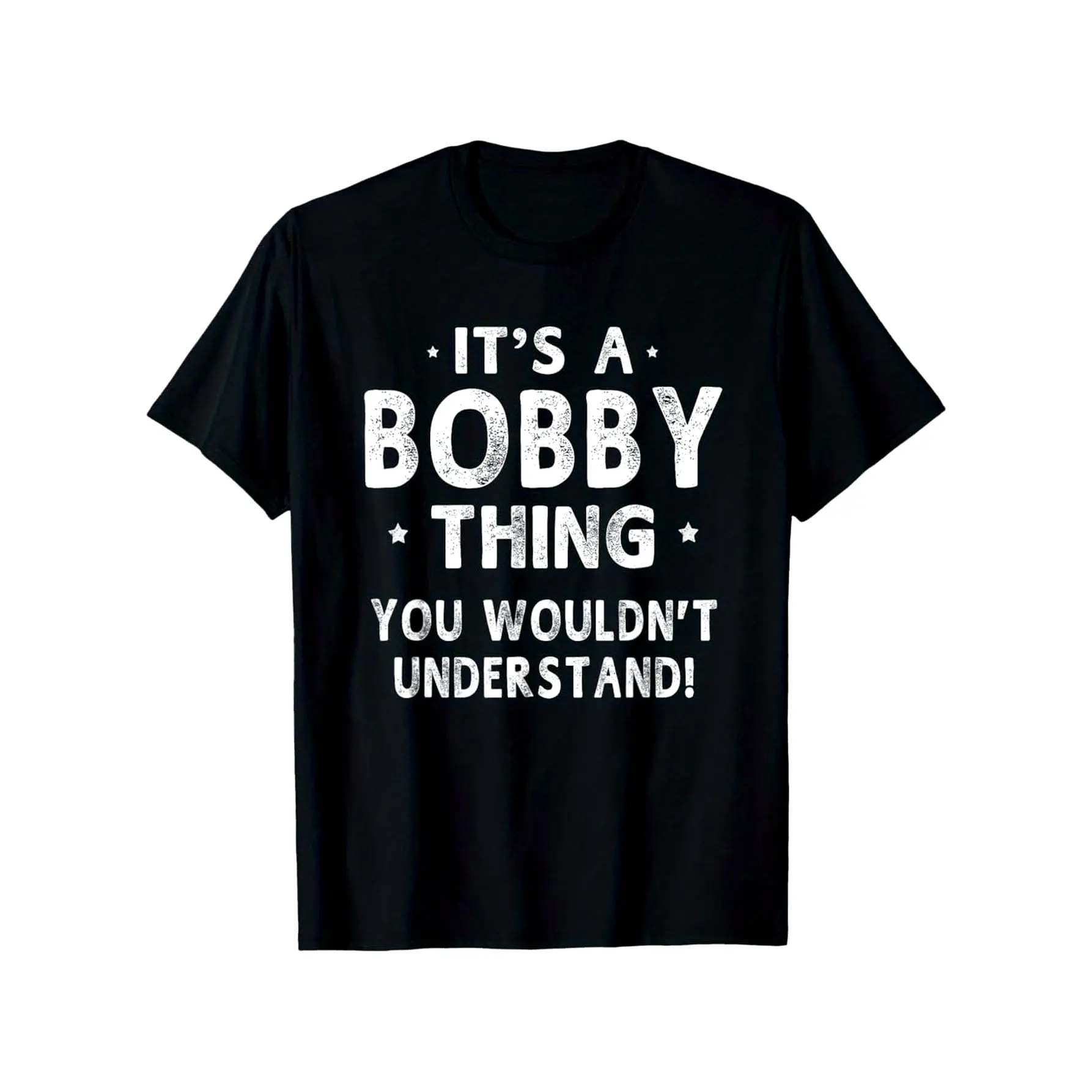 Men's "It's A Bobby Thing" Graphic Tees, 100% Cotton Vintage Oversized Shortsleeve Round Neck Casual Tops