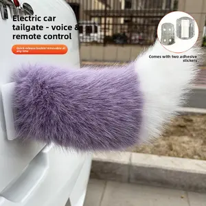 Animated Car Fox Tail Plush Moving Tail Car Accessory Sound Activated Remote Controlled Wagging Tail Cute Animal Car Decoration Exterior Auto Ornament Novelty Gift  Drivers Women Men Unique Vehicle Decor Fun Road Trip Gift Interactive Robotic Toy birthday
