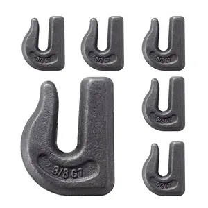 【Summervibes】VEVOR Weld-on Grab Chain Hooks 3/8" Heavy Duty Tow Hook G70 Forged Steel 6 Packs Tractor Hook Weldable Compatible for Tractor Bucket,  Crane, Chain Hoist, Forklift, Maximum Break Strength 15,000 lbs