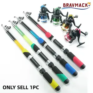 Four-Color Lightweight Travel Fishing Rod Set with Spinning Reel, Compact Telescopic Rod for Freshwater and Saltwater Fishing