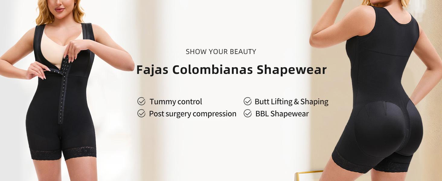 Fajas Colombianas Shapewear for Women Tummy Control Post Surgery Full Body Shaper Butt Lifter with Zipper Crotch skimsbodysuits solleonnewfajascurve elegant figure fajas melibelt bodysuitfajashaper