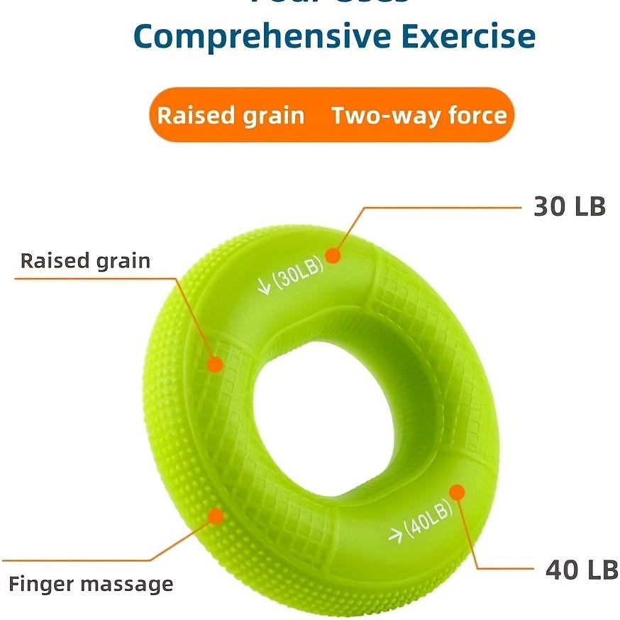 Set of 4 Hand Strengthening Tools, 30LB-60LB Forearm And Finger Grip Trainer, Muscle Development Finger Exerciser, Silicone Ring for Strength Training, Sports, Rock Climbing, And Fitness