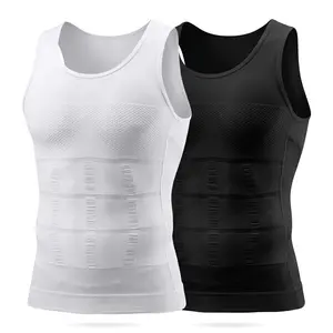 Men BodyShaper Vest Gynecomastia Compression Shirts Tummy Control Shapewear Moobs Undershirt Body Shaper
