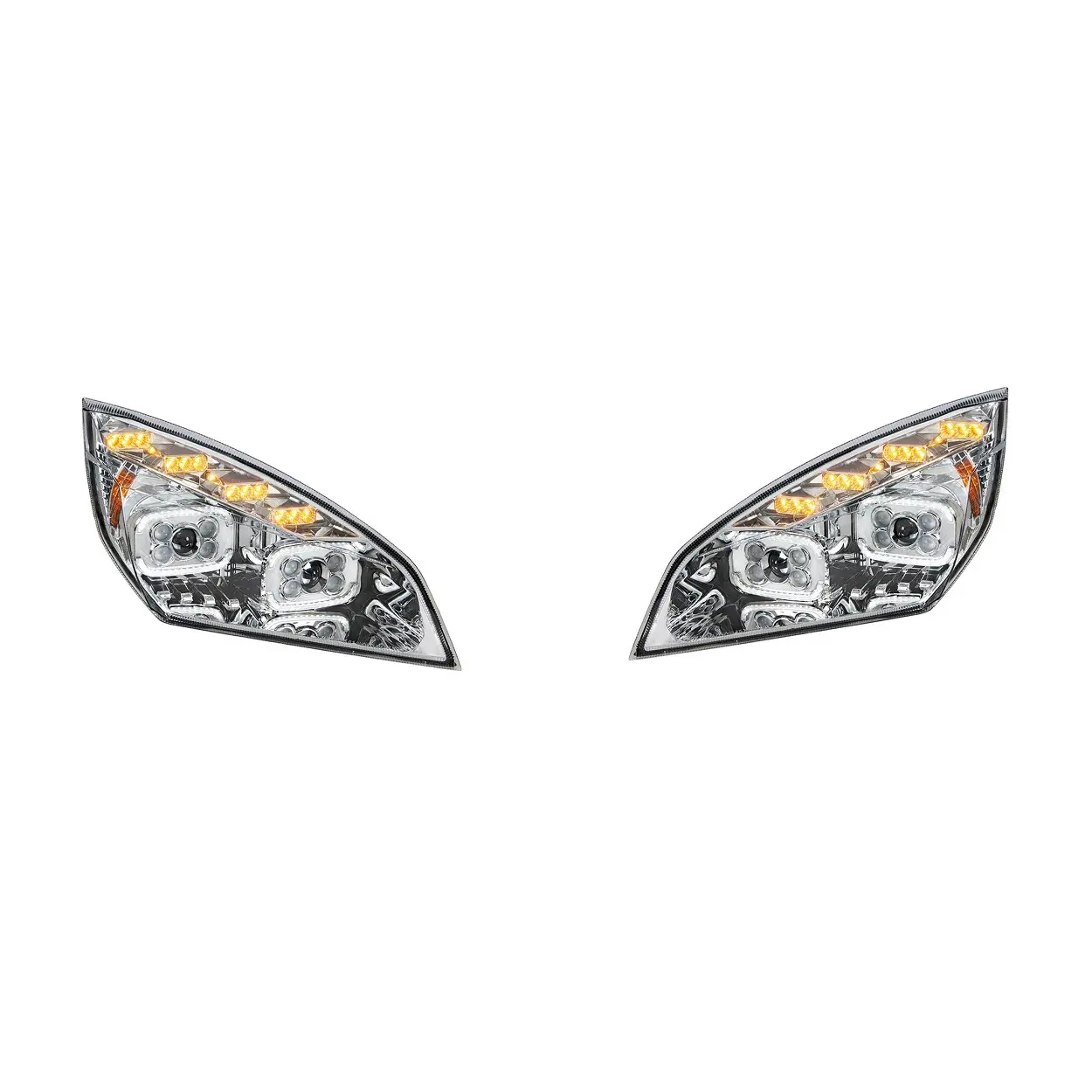 10 LED Projector Headlight with LED Sequential Turn & DRL Fits 2018-22 Cascadia