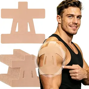 10 Pcs Precut Sports Support Tape, Waterproof Breathable Elastic Hypoallergenic Latex-Free Athletic Tape for Shoulder Universal Kinesiology pads