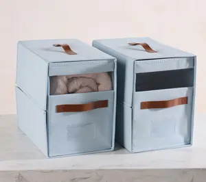 Home Reflections Set of 2 Large Blanket Storage Boxes