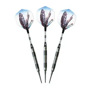 Elkadart Black Mamba 80% Tungsten Soft Tip Darts Thin Barrel