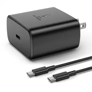 45W Super Fast Charger, USB C Power Adapter with 6FT Type C Fast Charging Cable for Samsung Galaxy S26/S25/S24/Note 20 Ultra, iPhone 17/16/15, Smartphone Accessories