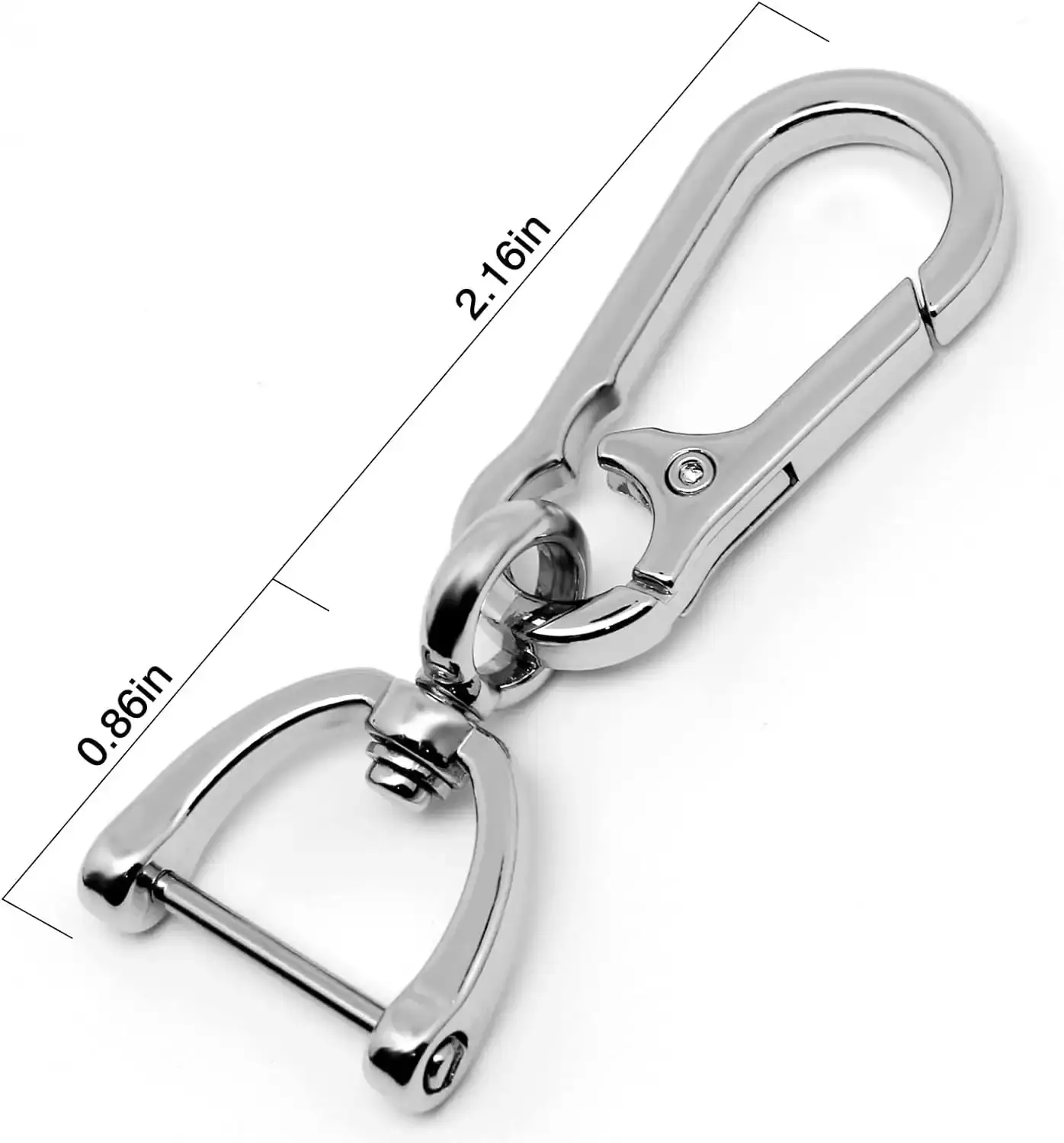 Key Case + Metal Key Chain (Black)