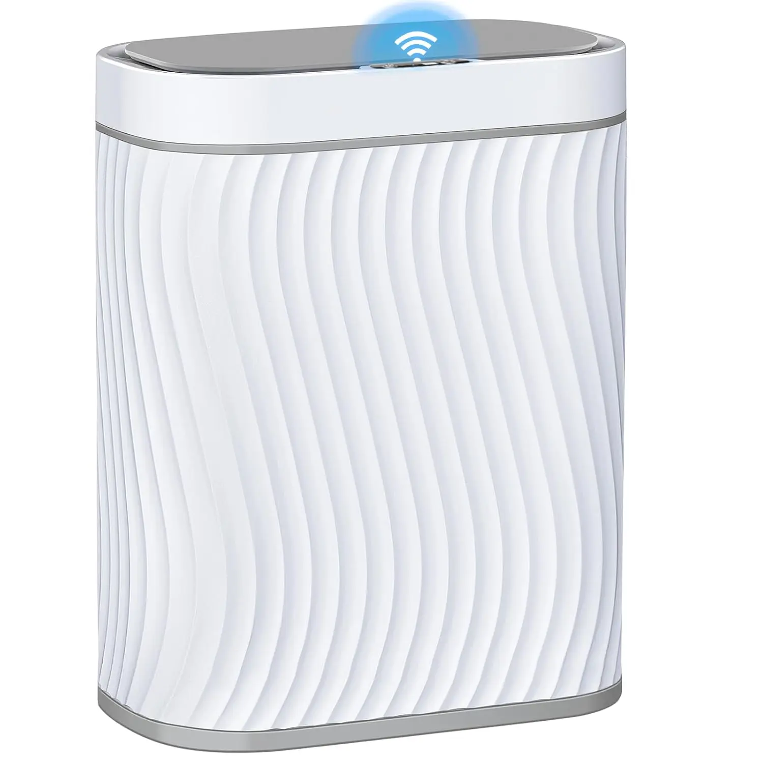Automatic Touchless Bathroom Trash Can with Lid for Bedroom, Office, and Living Room