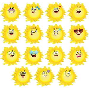 90 Pcs Sun Cutouts Bulletin Board Decoration for Office Classroom Party Wall Chalkboard Home Decor