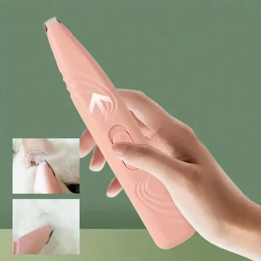 Professional Pet Hair Trimmer, 1 Count Rechargeable Electric Clipper for Cats & Dogs, Quiet & Precise Grooming Tool for Home Use