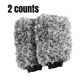 Car Wash Gloves, Coral Fleece Car Wash Gloves, Deep Cleaning Wash Cover, Easy To Clean Automotive Wash Gloves