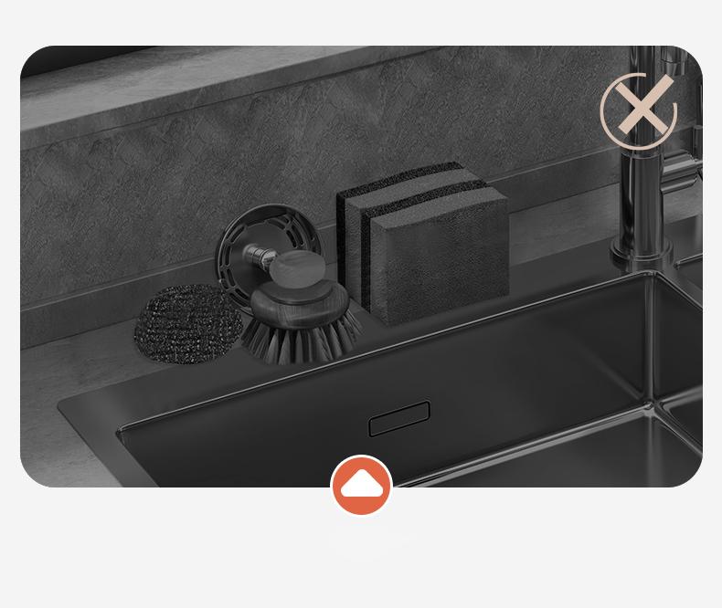 Kitchen sink draining rack, automatic drainage plastic storage rack, sink shelf, sponge and soap rack, towel rack