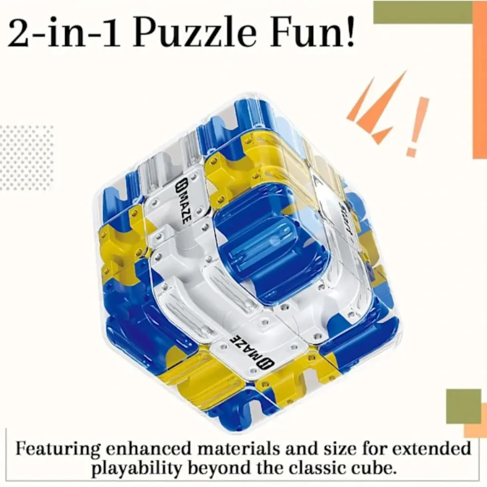1pc Transparent Plastic Shell 3D Maze Ball Toy - Rotating Block Balance Game, Kids Focus Training Early Education Puzzle, Portable Fingertip Stress Relief Toy with Maze Fun
