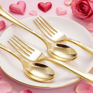 200 Piece Cutlery Set, Tableware, Includes 100 Forks and 100 Spoons, Perfect for Weddings, Picnics, Restaurants, Christmas, New Year, Anniversaries