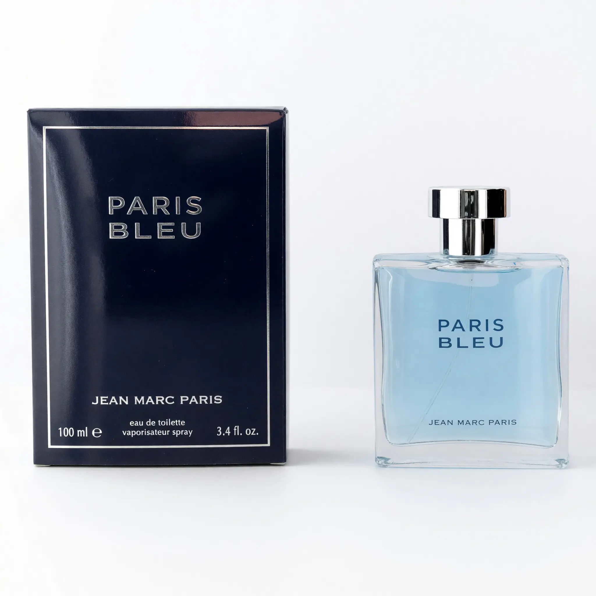 Paris Bleu by Jean Marc Paris Men's 3.4 oz EDT Spray - Top Note Rhubarb, Lavender, Leather, Musk, Amber Blend Fragrance, Top Notes Rhubarb