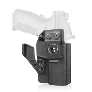 WarriorLand IWB Kydex Holster for Springfield XD MOD.3 & MOD.2 9mm/.45 Concealed Carry with Optic Cut & Claw Adjustable Cant Retention Right Hand Optic-Ready Concealment Tab