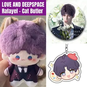 3pcs,  Alien Stage Anime Plush Doll + Badge + Keychain, Collectible Stuffed Character Figure, Premium Soft Toy - Keychain Bag Car Charm, Desk Shelf Room Decor, Birthday Christmas Valentine Party Gift for Anime Fans Teens