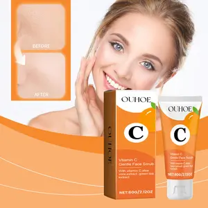 OUHOE Vitamin C Gentle Facial Cleanser: Cleanses pores and rejuvenates skin with Aloe for a soothing and refreshing skincare experience. Mild Repair