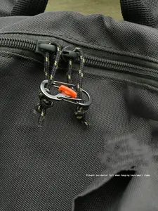 Outdoor Travel Backpack Lockable Figure-8 Buckle Anti-Theft & Anti-Slip S-Hook Stainless Steel Keyring with Key Hanging Hook