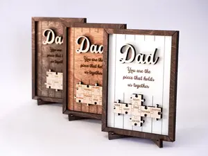 Personalized Father's Day Gift, The Best Dad Sign, Family Sign, You Are the Piece That Holds Us Together, Dad With Kids Names, Birthday Dad