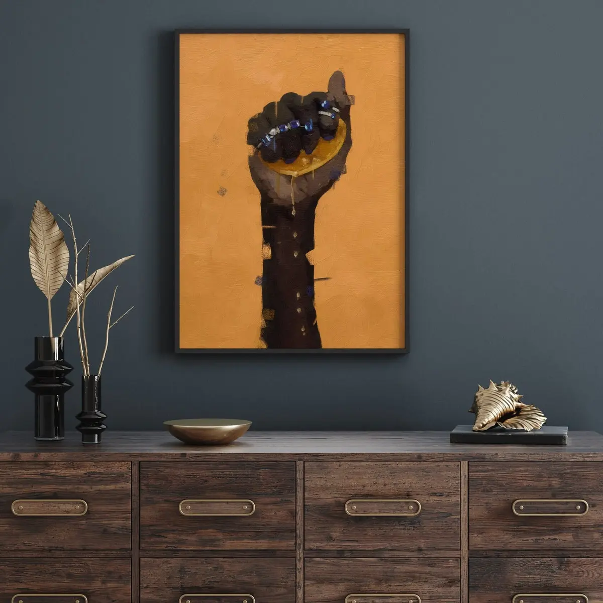 Unframed, Room Decor, Print Poster, Black Hands Art, Black Art, Wall Art, Print Poster, Abstract Art
