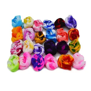 5PCS Multicolor Nylon Stocking Ronde Flower Material Tensile Stocking Material Accessory Handmade Wedding Home DIY Flower Crafts