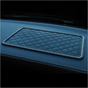 Bling  Dashboard Anti-Slip Mat, Rhinestone Auto Dash Phone Hold Sticky Pad, 10.43''  5.91''   Gripping Mat for Keychains, Sun Glasses and  Devices ()