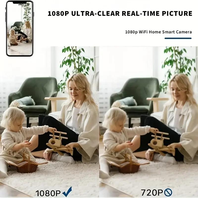 Intelligent Camera with WiFi, Motion Detect, Night Vision, 1080P HD, Mobile Remote App, Anytime Anywhere Viewing, USB Plug, Wireless Safety Local
