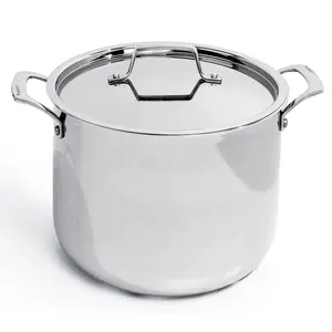 BergHOFF Professional Tri-Ply 18/10 SS 9.5" Stock Pot, 8qt. BergHOFF Professional Tri-Ply 18/10 SS 9.5" Stock Pot, 8qt.