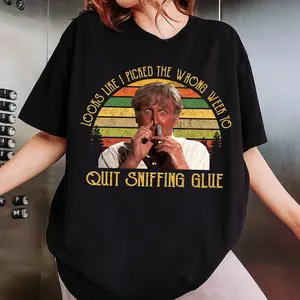 Vintage Quit Sniffing Glue T-Shirt, Retro Airplane Shirt, 80s Old Movie Sweatshirt, Funny Movies Quote Tee, Gift For Him
