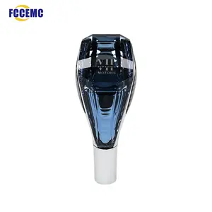 Crystal Shift Knob LED Touch Control Universal Fit 7 Color Lighting USB Rechargeable Carbon Fiber Pattern Car Interior Upgrade Quick Install