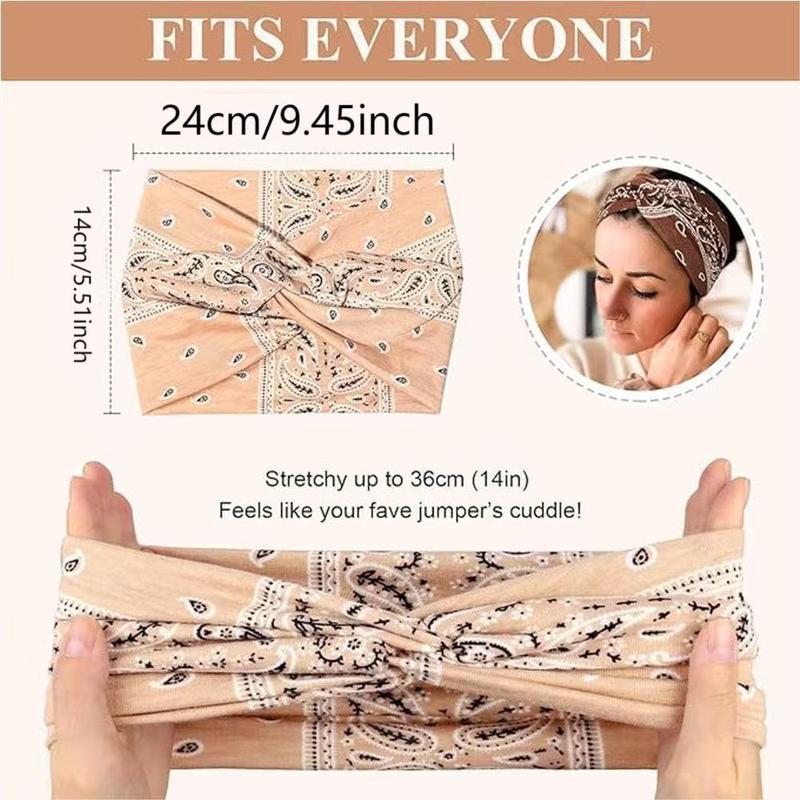 Boho Bandana Headband For Women 4pcs Wide Knotted Turban Head Wraps Cute Scarf Hairband Paisley Fashion Hair Wrap Bands Workout Accessories 4 Pack Boho Bandana Headband For Women 4pcs Wide Knotted Turban Head Wraps Cute Scarf Hairband Paisley Fashion Hair Wrap Bands Workout Accessories 4 Pack