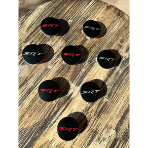 4PCs SRT Wheel Center Hub Rim Caps Emblem For 2011-2022 Hellcat Dodge Charger Challenger Jeep Grand Cherokee