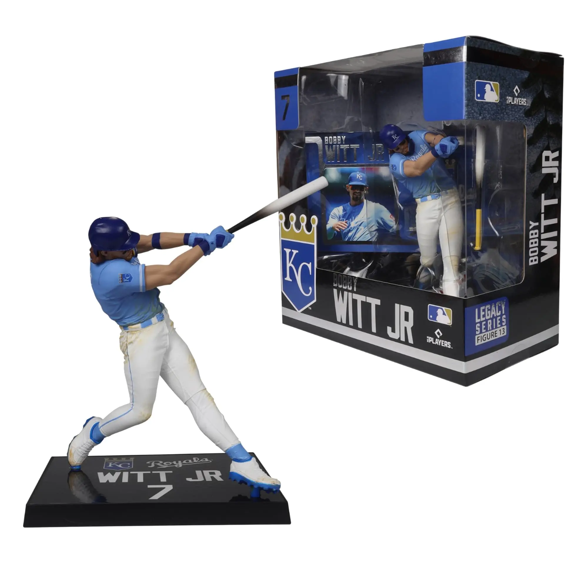 Kansas City Royals MLB Posed Action Plastic Figure - Bobby Witt Jr., 7 in, Age 12+/12 Years Above, for Baseball Fans, Choking Hazard Small Parts