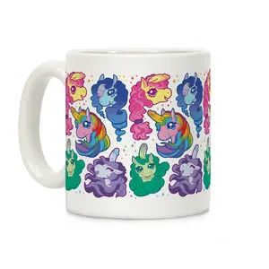 Sale Up to 50% ] Unicorn Penis Pattern Coffee Mug,  11 oz or 15 oz Ceramic Drinkware with Large Handles, Printed in the USA