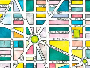 Dupont Circle Art Map Poster