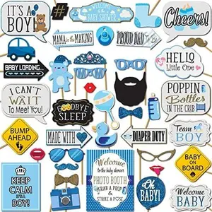 Baby Shower Boy Photo Booth Props