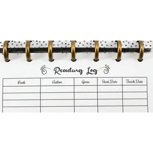 Reading Log Inserts for the Mini Happy Planner, Fits 7-Disc Notebook