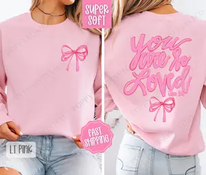 John 3:16 Sweatshirt, Cute Religious Crewneck, Coquette Bow Women's Sweater